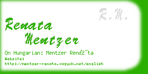 renata mentzer business card